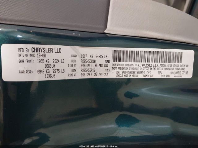 2009 CHRYSLER PT CRUISER 3A8FY58939T558324 Photo 8