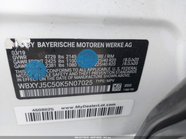 WBXYJ5C50K5N07025 BMW X2 Xdrive28i