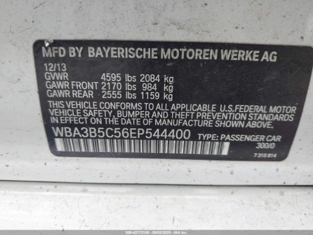 WBA3B5C56EP544400 BMW 328i Xdrive