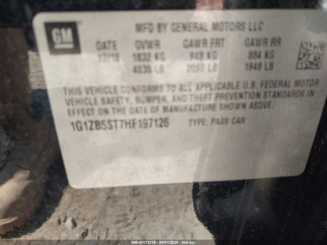 1G1ZB5ST7HF197126 Chevrolet MALIBU LS
