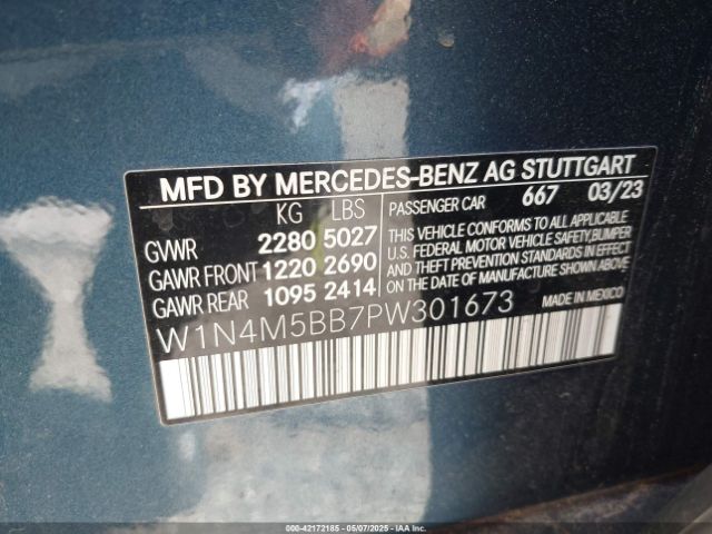 W1N4M5BB7PW301673 Mercedes-Benz Amg Glb 35 4matic