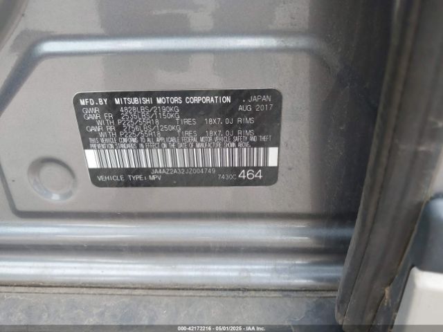 JA4AZ2A32JZ004749 Mitsubishi Outlander Es