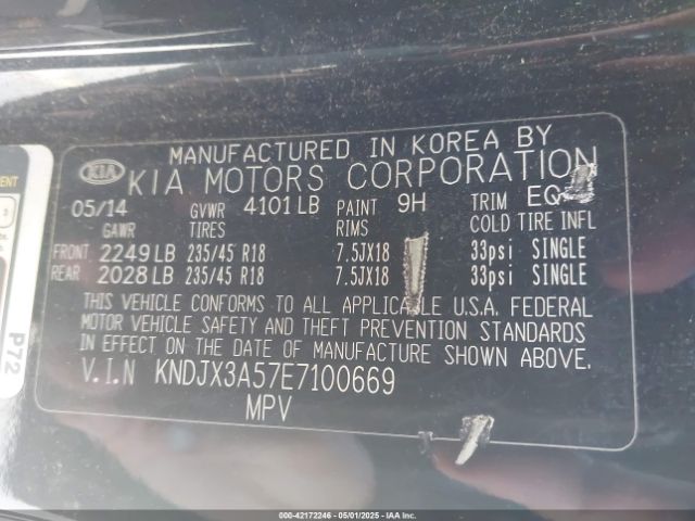 KNDJX3A57E7100669 KIA Soul !