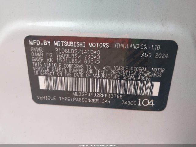 2024 MITSUBISHI MIRAGE G4 ML32FUFJ2RHF13785 Photo 8