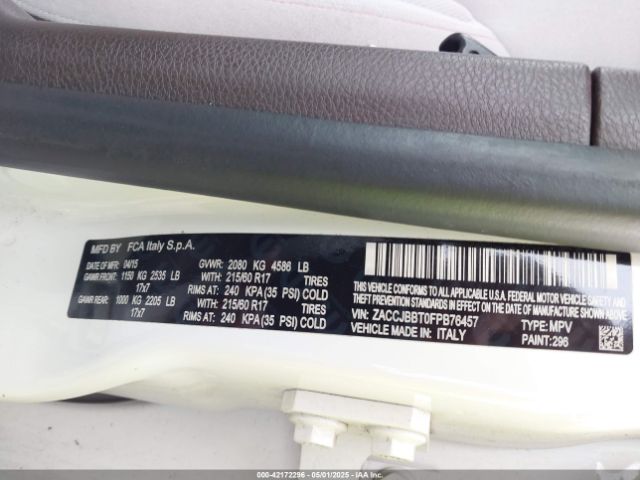 ZACCJBBT0FPB76457 Jeep Renegade Latitude