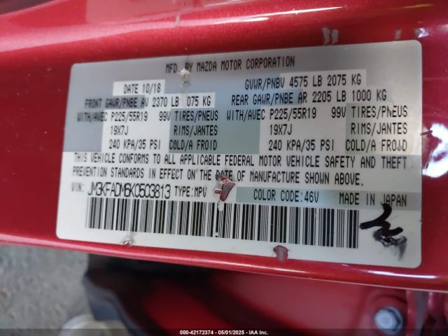 JM3KFADM6K0503813 Mazda Cx-5 Grand Touring