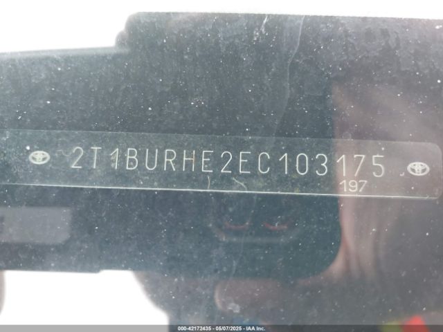 2T1BURHE2EC103175 Toyota Corolla S Plus