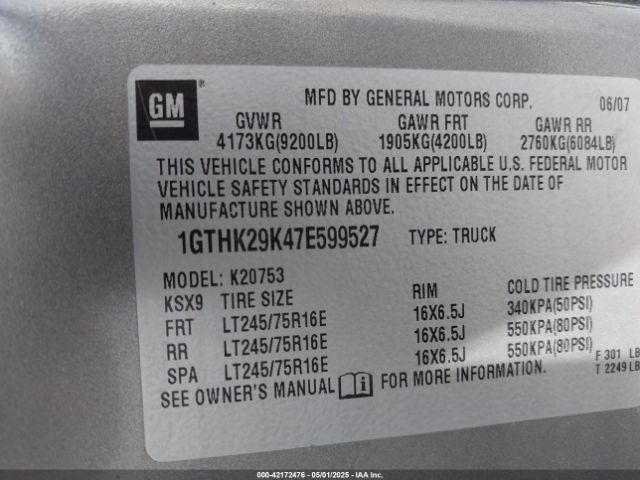 2007 GMC SIERRA 2500HD 1GTHK29K47E599527 Photo 8