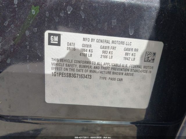 2016 CHEVROLET CRUZE LIMITED 1G1PE5SB3G7163473 Photo 8