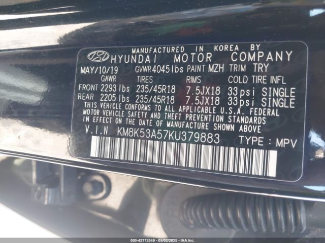 KM8K53A57KU379883 Hyundai Kona Ultimate