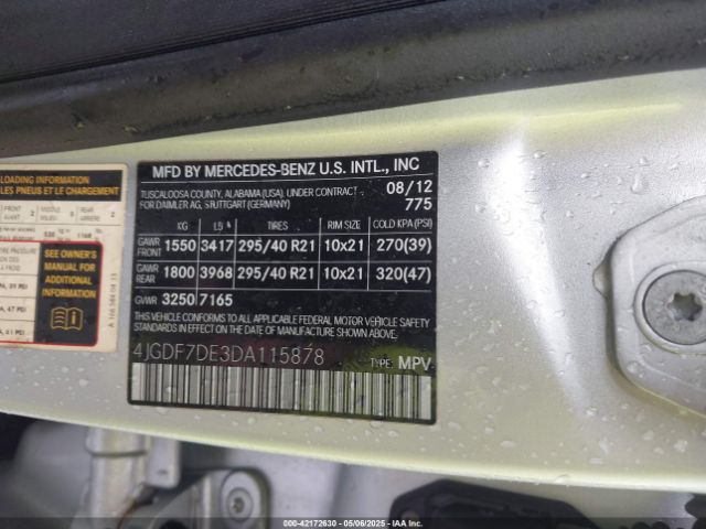 2013 MERCEDES-BENZ GL 550 4JGDF7DE3DA115878 Photo 8