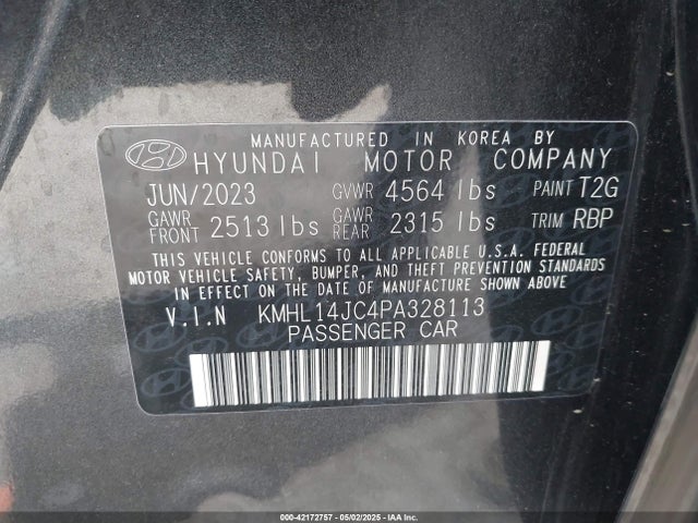 KMHL14JC4PA328113 Hyundai t-gdi theta iii