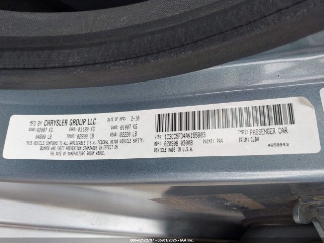 2010 CHRYSLER SEBRING 1C3CC5FD4AN155803 Photo 8