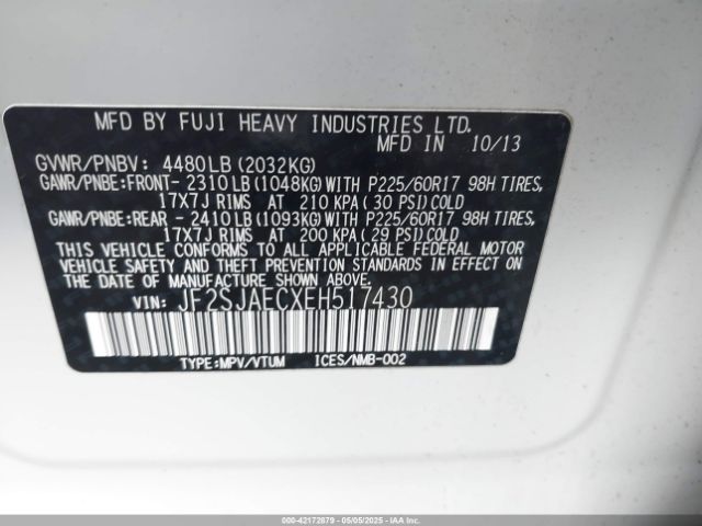 JF2SJAECXEH517430 Subaru Forester 2.5i Premium