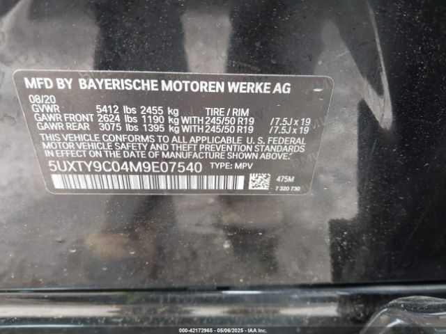 5UXTY9C04M9E07540 BMW X3 M40i