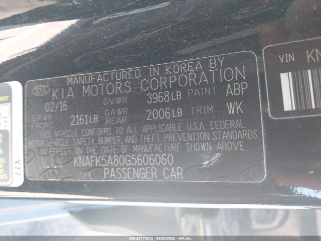 KIA FORTE LX 2016 KNAFK5A80G5606060 Image 9