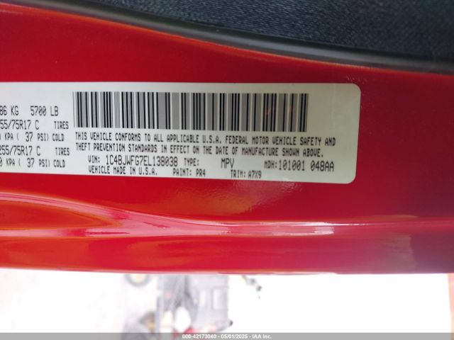 1C4BJWFG7EL138038 Jeep Wrangler Unlimited Rubicon
