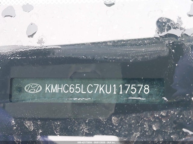 KMHC65LC7KU117578 Hyundai Ioniq Hybrid Blue