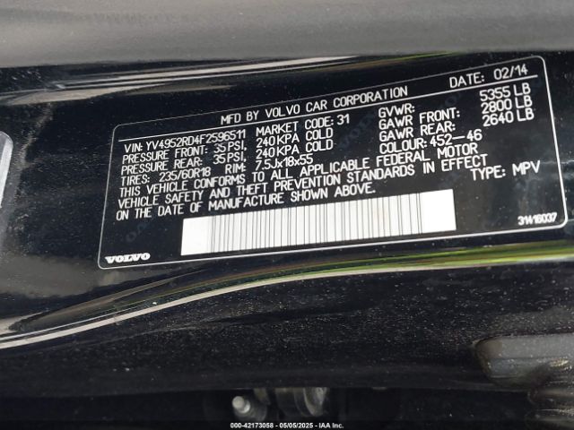 2015 VOLVO XC60 YV4952RD4F2596511 Photo 8
