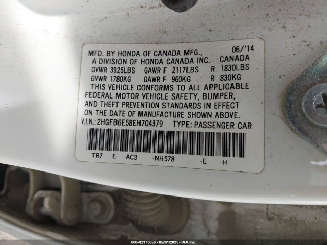 Honda CIVIC SI 2014 2HGFB6E58EH704379 Image 9