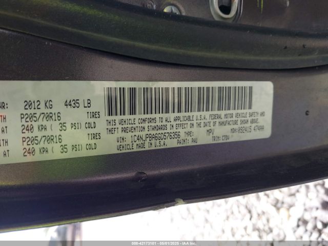 1C4NJPBA6GD576356 Jeep Patriot Sport