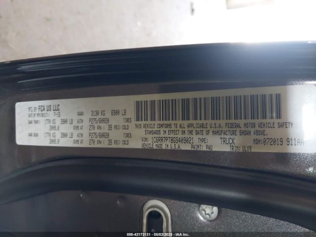 1C6RR7PT8GS409021 RAM 1500 Longhorn Limited