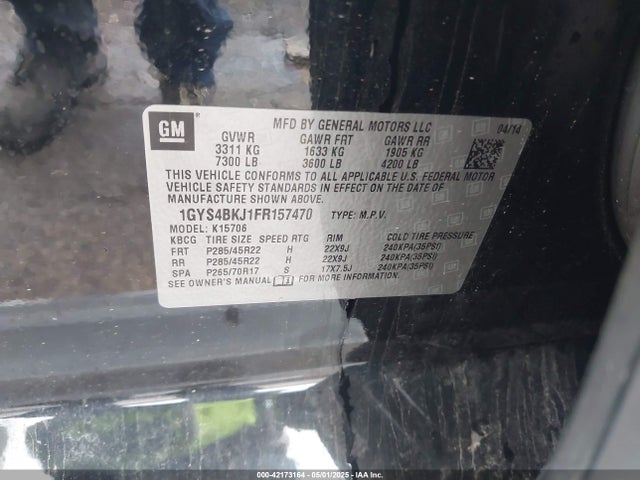 2015 CADILLAC ESCALADE 1GYS4BKJ1FR157470 Photo 8