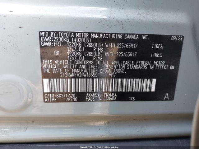 2023 TOYOTA RAV4 HYBRID 2T3RWRFV2PW185591 Photo 8