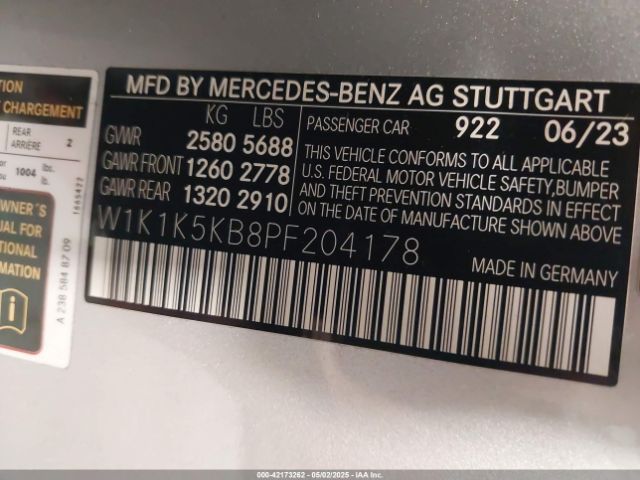 2023 MERCEDES-BENZ E 450 W1K1K5KB8PF204178 Photo 8