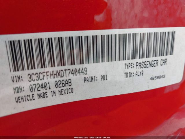 2013 FIAT 500 3C3CFFHHXDT740449 Photo 8