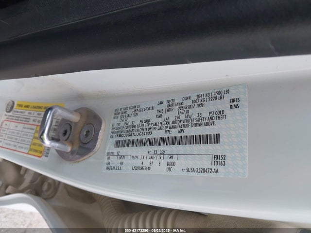 1FMCU9G67LUC31633 Ford ESCAPE SE