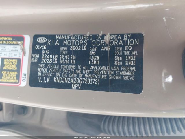 KNDJN2A20G7331731 KIA Soul
