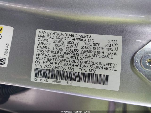 2023 HONDA CR-V 7FARS6H93PE015521 Photo 8