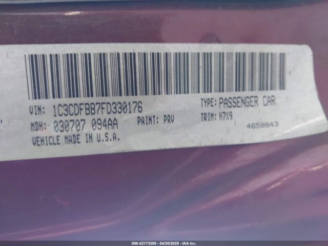 1C3CDFBB7FD330176 Dodge DART SXT
