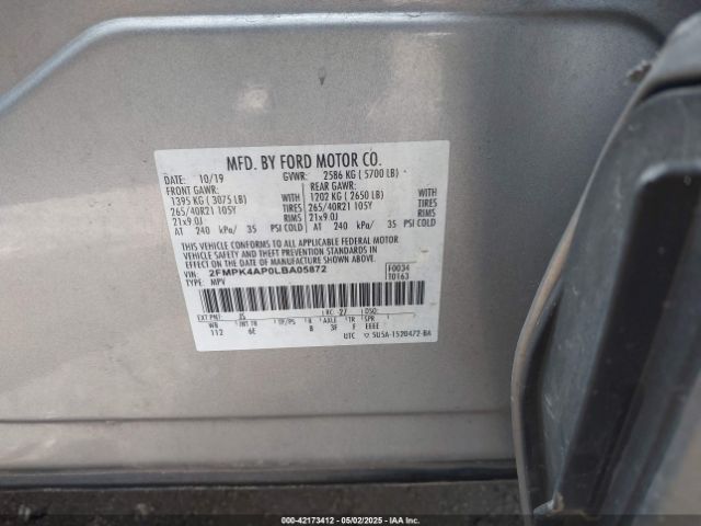 2020 FORD EDGE 2FMPK4AP0LBA05872 Photo 8