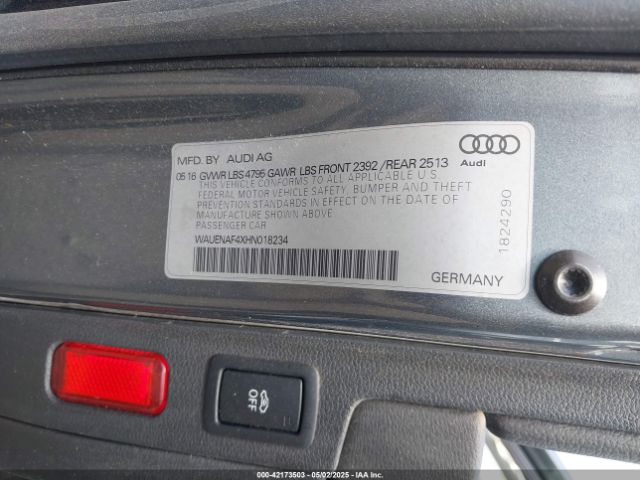 2017 AUDI A4 WAUENAF4XHN018234 Photo 8