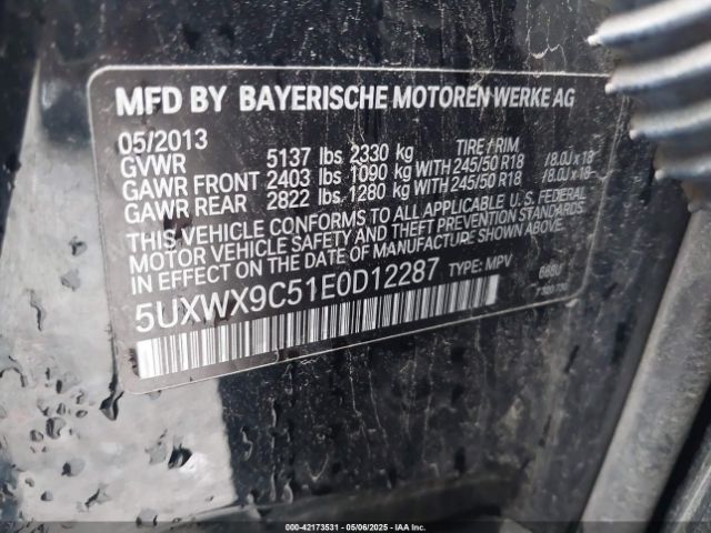 5UXWX9C51E0D12287 BMW X3 Xdrive28i
