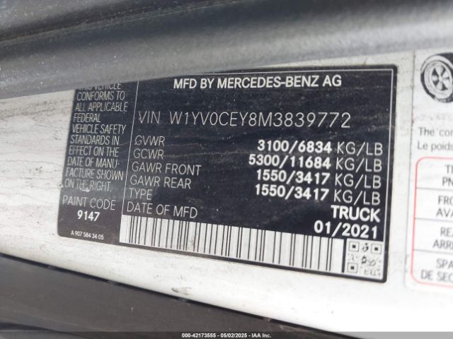 W1YV0CEY8M3839772 Mercedes-Benz Metris