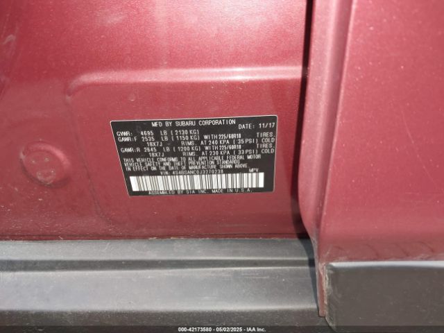 4S4BSANC0J3270238 Subaru Outback 2.5i Limited