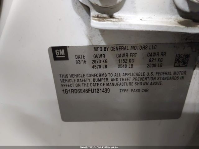 1G1RD6E46FU131499 Chevrolet luu - ffv, e-flex, fam 0