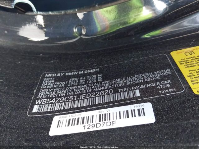WBS4Z9C51JED22620 BMW M4