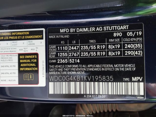 WDC0G4KB1KV195835 Mercedes-Benz Glc 300 4matic