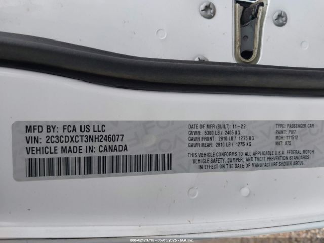 2022 DODGE CHARGER 2C3CDXCT3NH246077 Photo 8