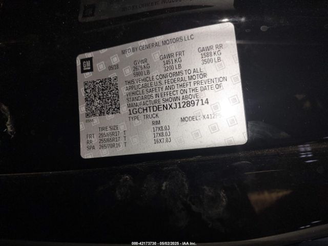1GCHTDENXJ1289714 Chevrolet Colorado Z71