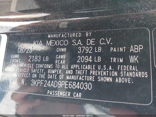KIA Forte Lxs 2023 3KPF24AD9PE684030 Image 9