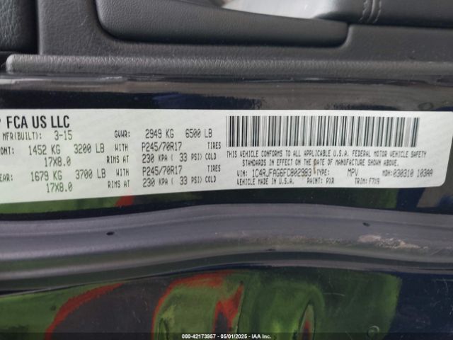 1C4RJFAG6FC802983 Jeep Grand Cherokee Laredo