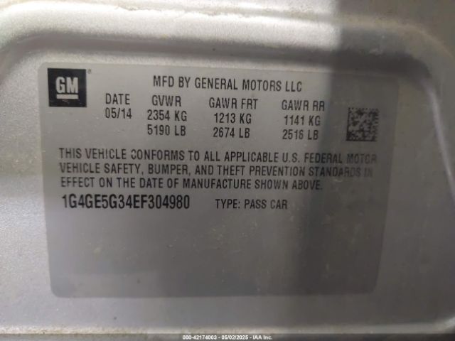 1G4GE5G34EF304980 Buick Lacrosse Premium I Group