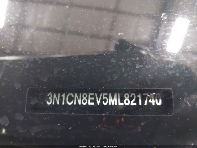 3N1CN8EV5ML821740 Nissan Versa Sv Xtronic Cvt