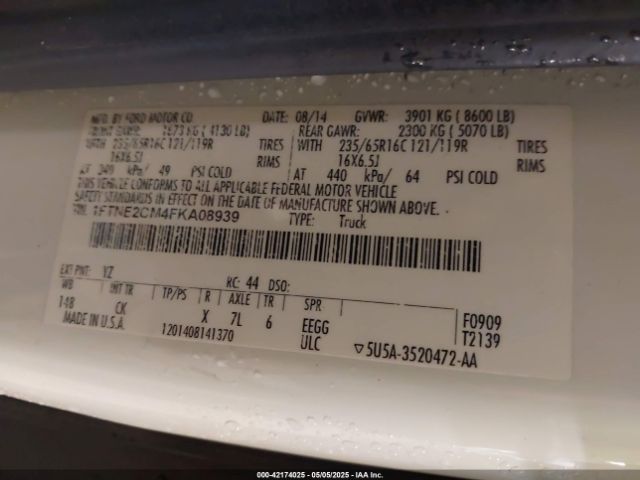 1FTNE2CM4FKA08939 Ford Transit-150