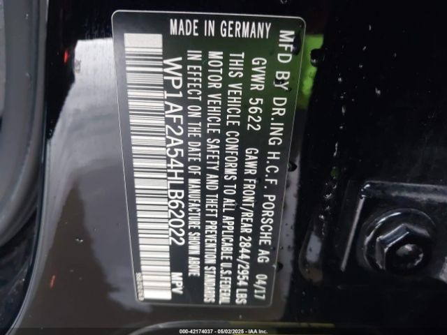 WP1AF2A54HLB62022 Porsche Macan Turbo